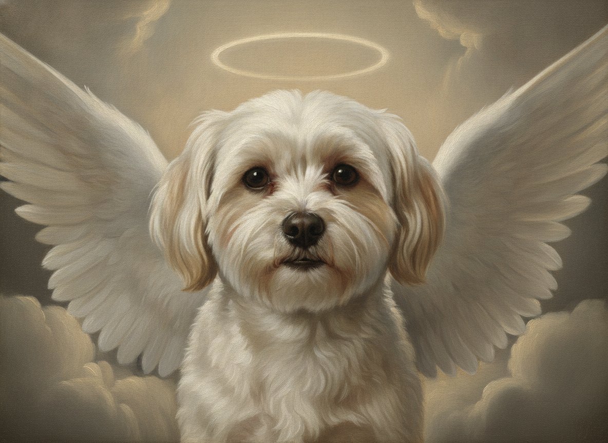Little one as an angel with wings and a halo