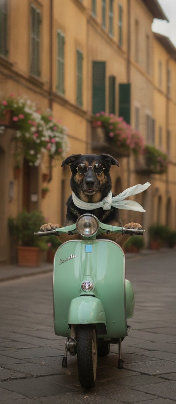 Jordyn on a mint scooter in Italy