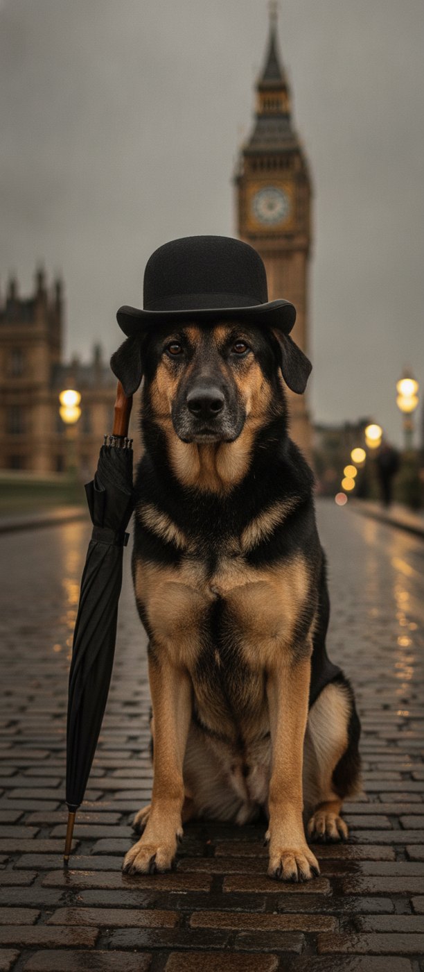 Jordyn in a bowler hat in London